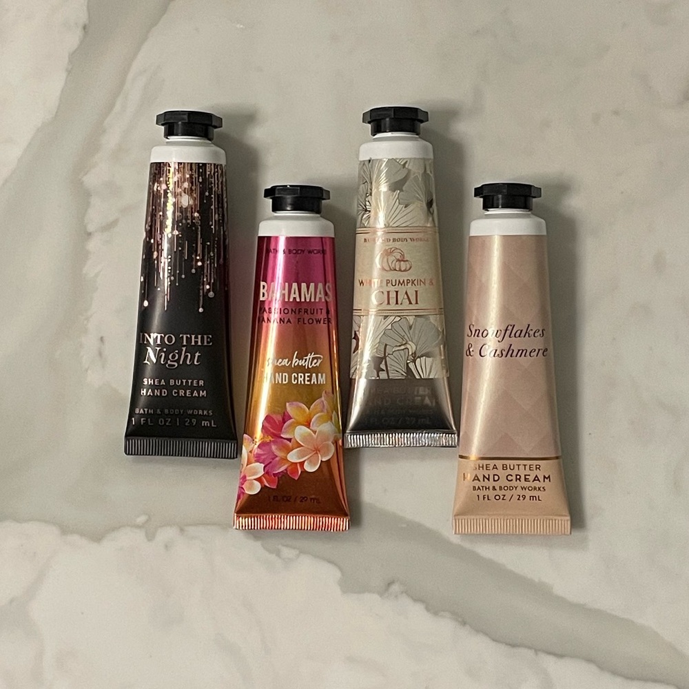 Bath and Body works hand creams
